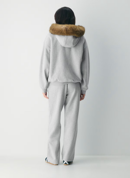 Fur zip-up Hoodie