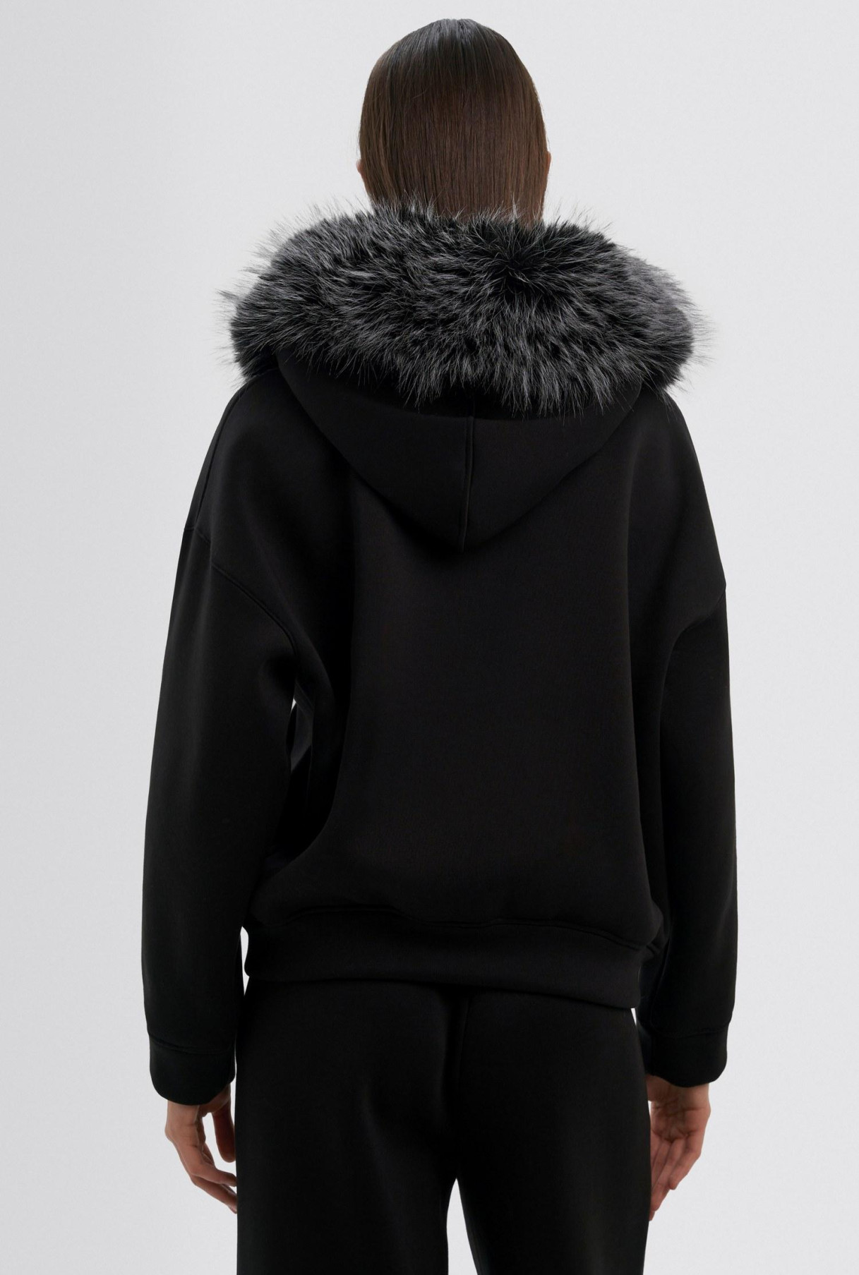 Fur zip-up Hoodie